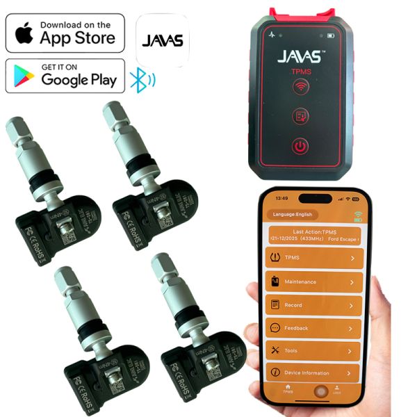 IP67 Rating Programmable TPMS Sensors Car Tire Air Pressure Sensor 315Mhz 433Mhz