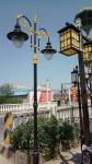 7M-10M Eureapean style steel landscape modern led street light with aluminum