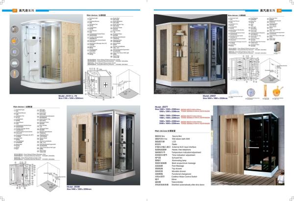 Graceful Bathroom Steam Room Enclosure Wooden Steam Room 1000mm 1200mm 1300mm