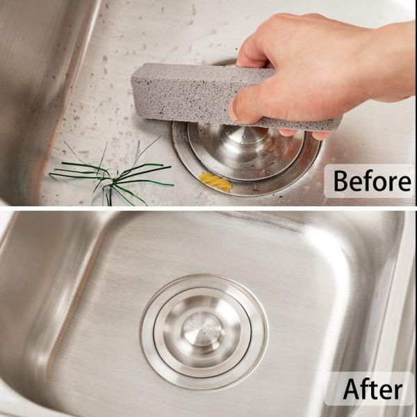 Pumice Stones for Cleaning Scouring Pad Grey Pumice Stick Cleaner for Removing Toilet Bowl Ring Bath Household