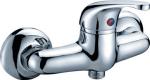 Contemporary Brass 2 Hole Bathroom Faucet / Chrome Wall Mounted Automatic Shower
