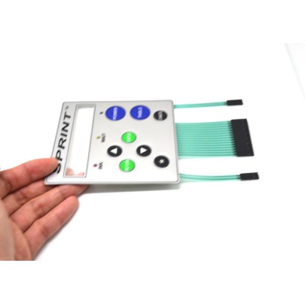 Printer Controller LED Membrane Switch With Tactile Embossed Buttons