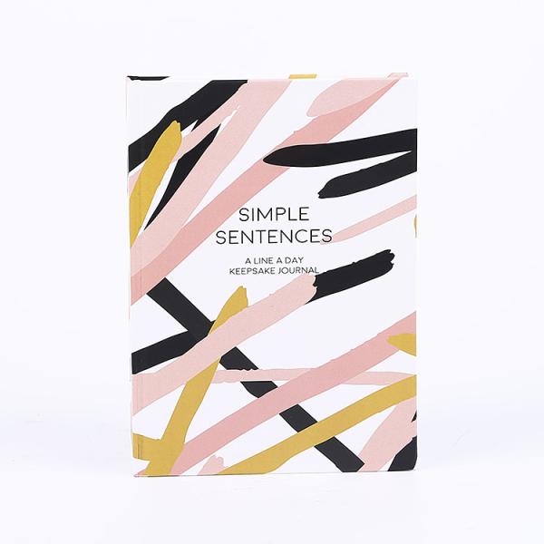 Hardboard Cover Custom A5 Size Dated Weekly Daily Journal Planner Diary Sewing Binding