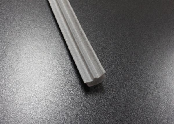 Quality Gray Long Side EPDM Rubber Extrusion Embedded , Window Weather Stripping for sale