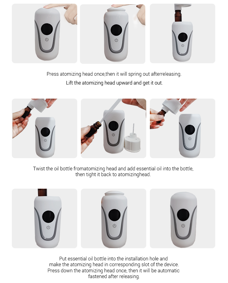 5ml Digital Display Pure Essential Oil Waterless Car Aroma Diffuser Humidifier 1
