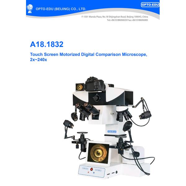 OPTO EDU A18.1832 Touch Screen Motorized/Manual Digital Comparison Microscope 2x~240x