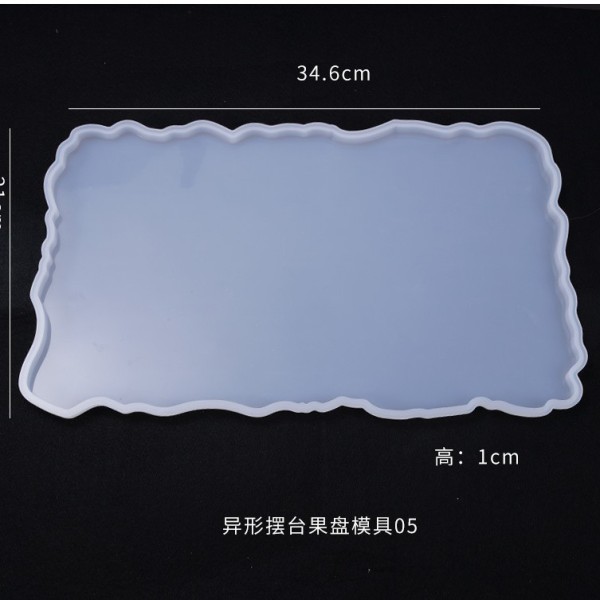DIY crystal dropper mold irregular shaped mold rectangular fruit tray table ornament silicone mold