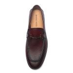 Comfortable Mens Genuine Burgundy Leather Dress Shoes