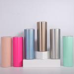 Skinny 20oz Stainless Steel Tumbler With Clear Lid And Straws
