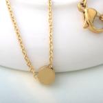 Stainless Steel Cylindrical pendant necklace, Rose gold, 18K gold Palted