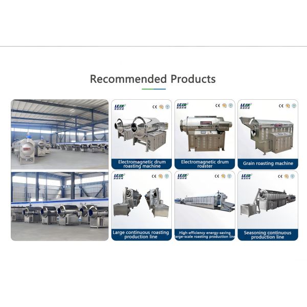High Efficiency Continuous Stainless Steel Automatic Nut Peanut Roaster Machine Roasting Equipment