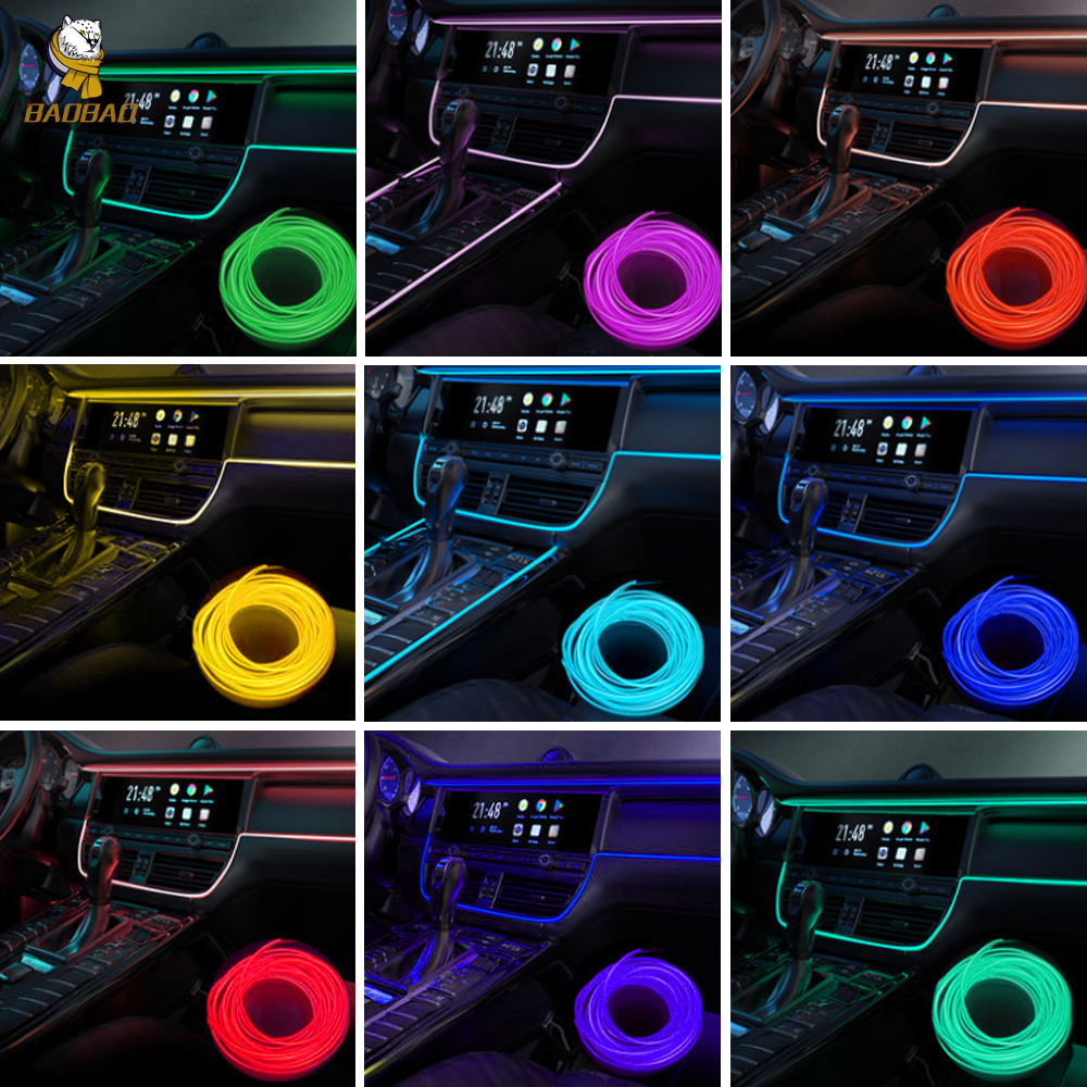 Multiple Color 2m 3m 5m 12V Car Interior Universal LED Ambient Light