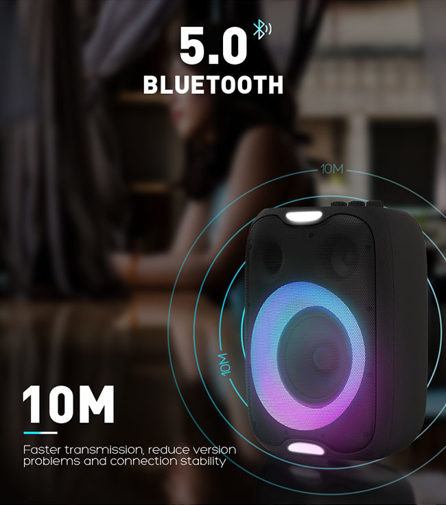 Portable Bluetooth Speaker with 4500mAh Battery waterproof IPX7