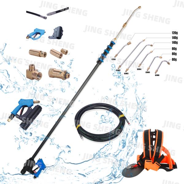 25ft Carbon Fiber High Pressure Pole For Cleaning Building Exteriors Simple