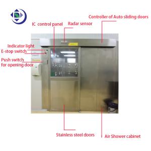 Wholesale 3 Side Blowing One Person Mirror SS304 Air Shower Room With UV Light from china suppliers