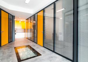 Wholesale Office 2 Hour Fire Rated Glass Partition 6mm 12mm thick Steel Frame Glass Partition from china suppliers