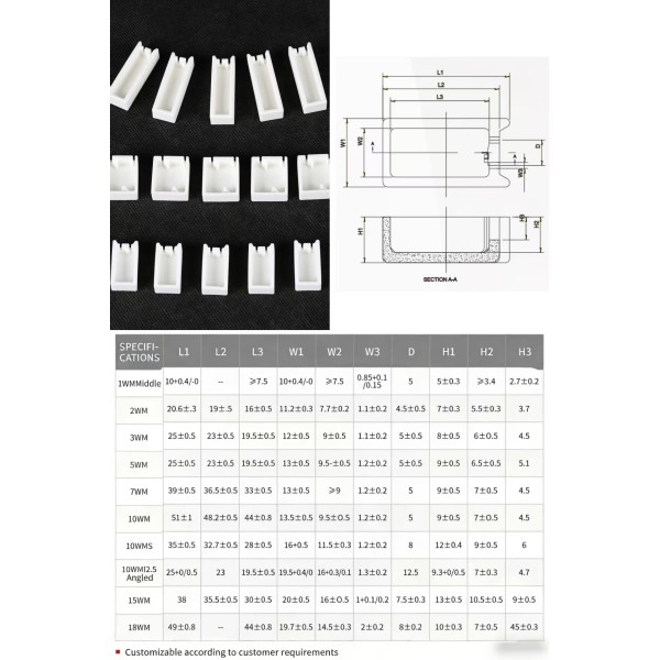 Heat Resistant Resistor Ceramic Housing Structural Alumina Ceramic Components