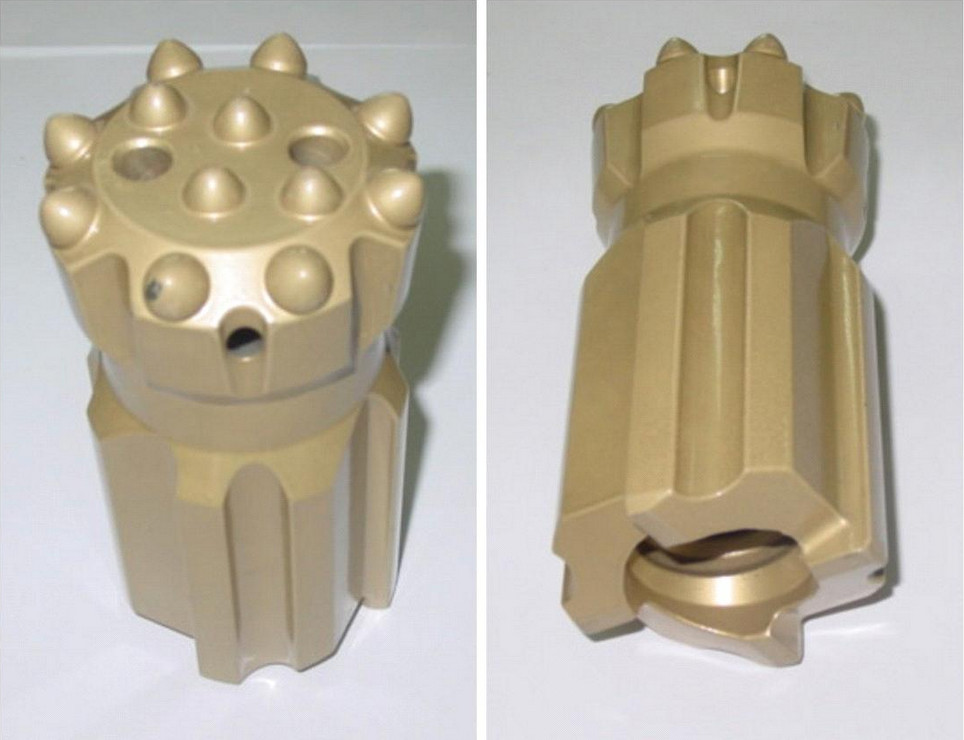 R38 Threaded Drill Bits 89mm Retrac Body For Drifting / Tunneling Hardened Steel