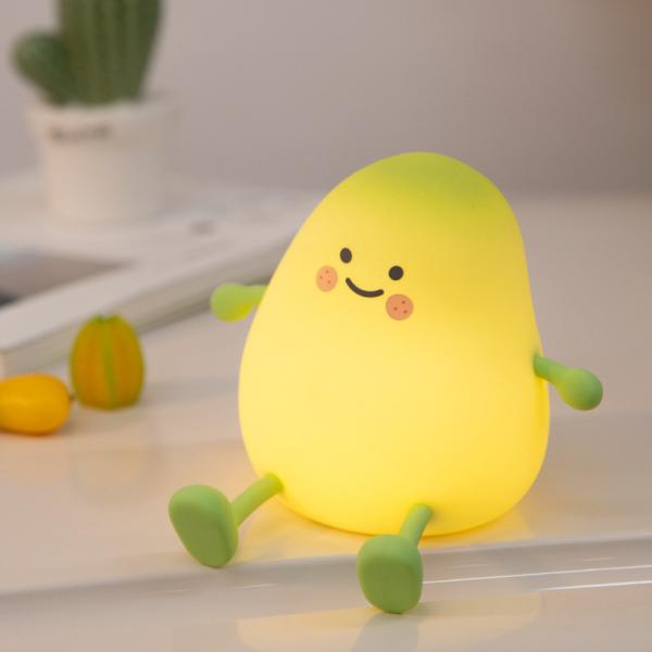 Cute Night Light For Kids Mango Sleep Lamp Warm Light Bedroom Decor Kids Night