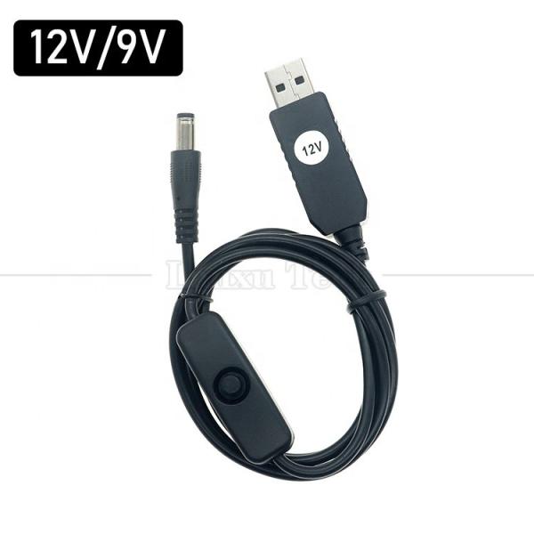 High Quality Booster 5V USB to 12V 9V DC 5.5x2.1mm Barrel Jack Power Charger ON