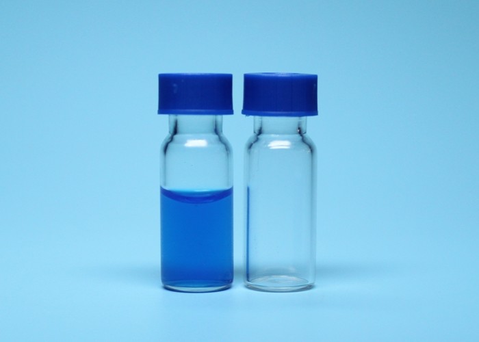 1.5ml Transparent Chromatographic Screw Top Glass Bottle With Plastic Caps