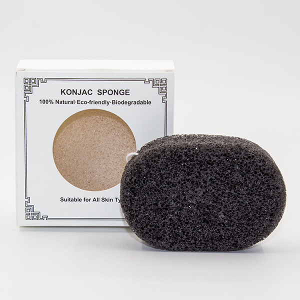 Charcoal Exfoliating Konjac Sponge For Deep Pore Cleansing
