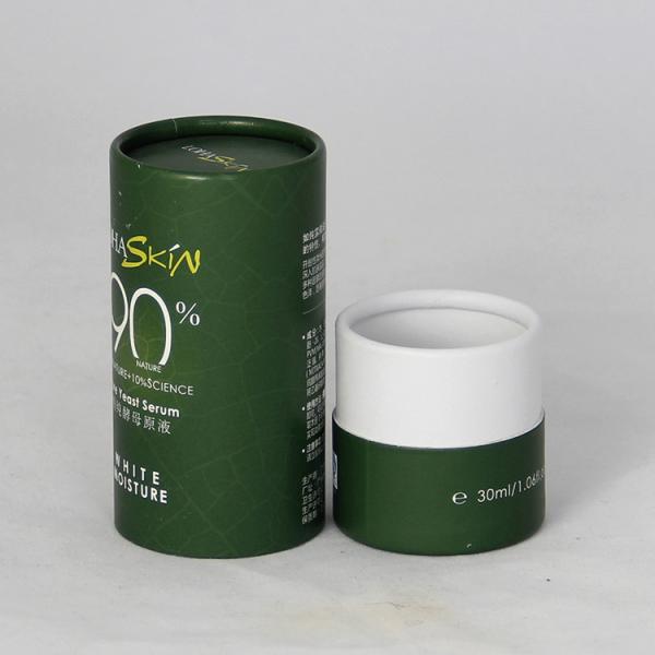 Food Grade SGS-FDA Certidied Green Cylindrical Paper Can Packaging for Cosmetic
