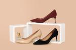 Burgundy Workplace Women Pumps Shoes High Heel With Soft Genuine Suede Leather