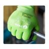 Buy cheap Silicone Free Elastic Green Foam Nitrile Palm Coated Gloves from wholesalers