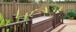Anti - UV Sandalwood / Coffee WPC Fence Panels For Landscape And Building
