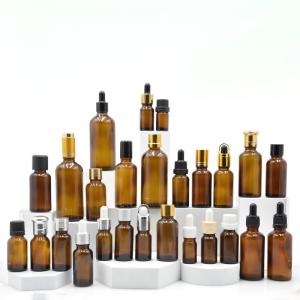 Wholesale 5Ml 10Ml 15Ml 20Ml 30Ml 50Ml 100Ml Matte Amber Essential Oil Glass Bottles With Copper Dropper from china suppliers