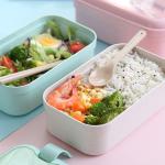 800ml Student Wheat Straw Lunch Box Sealed Single Layer