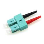 High Wearable Sc Duplex Connector 0.3dB Fiber Optic 125um