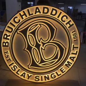 Wholesale UL ROHS 3D LED Advertising Light Box / Round Outdoor Acrylic Light Box Sign from china suppliers