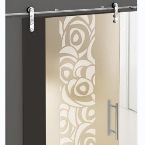 Wholesale Frosted Tempered Glass Sliding Door Toughened With Hardware Kit from china suppliers
