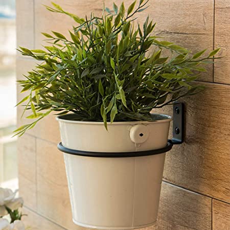 6 Inch 3 Piece Black Plant Pot Stand Ring Wall Mount Metal Powder Coated Finishing Home Decor