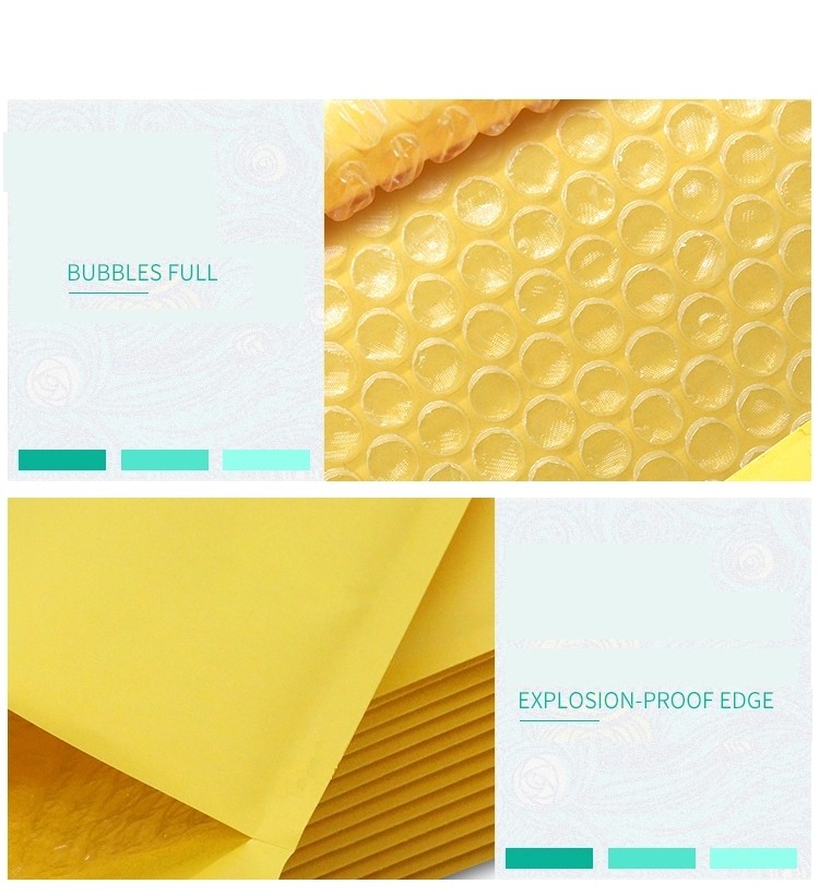 Lightweight Kraft Paper Bubble Mailers Padded Mailing Envelopes No - Toxic