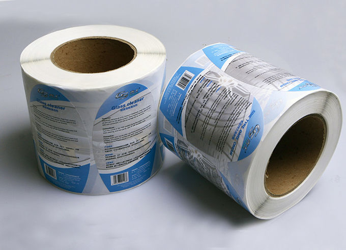 Custom glossy waterproof oval die cut bottle packaging labels for car care product