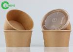 Food Use Disposable Recyclable Strong Durable Brown 12oz Kraft Paper Soup Bowls
