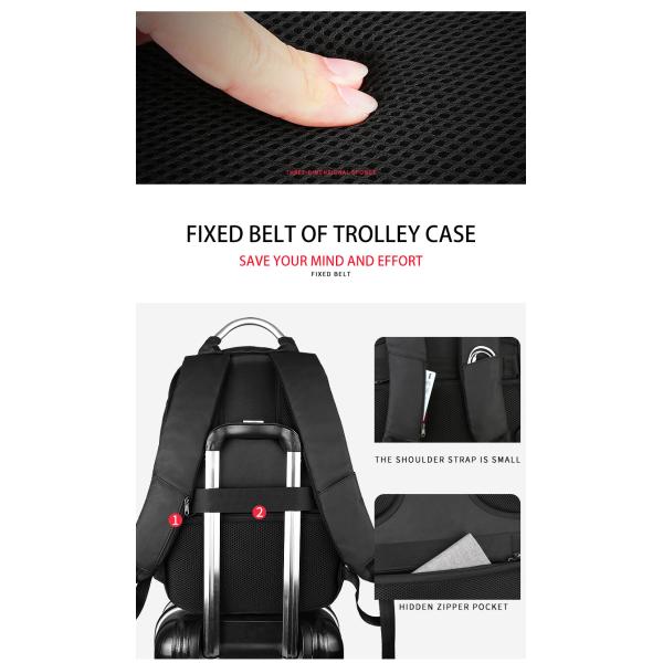 New custom logo large capacity anti theft laptop bag waterproof bag with USB interface business travel Backpack