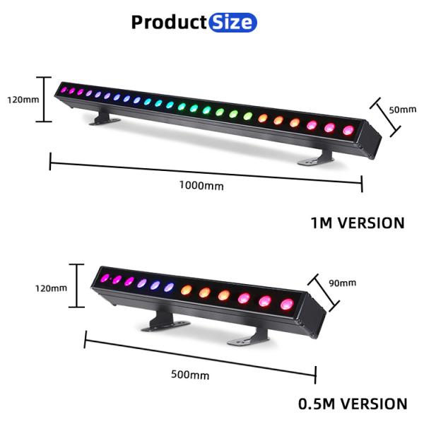 IP65 Battery Power Led Wall Washer 12pcsx2W Rgbw 4in1 Led bar Light for Outdoor