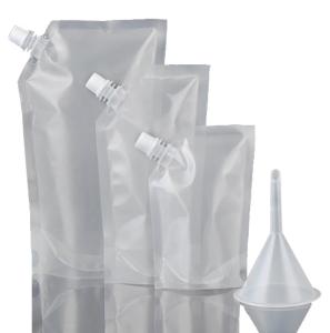 Wholesale biodegradable Portable Water Bag Transparent Beverage Oil Packing 8OZ 16OZ 32OZ liquid packaging Doypack from china suppliers