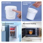 2L PP Polypropylene Plastic Popcorn Bucket Food Storage Buckets With Lids