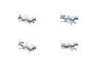 Multifunction Electric Hospital Patient Bed , Hospital Bed With Mattress / Side