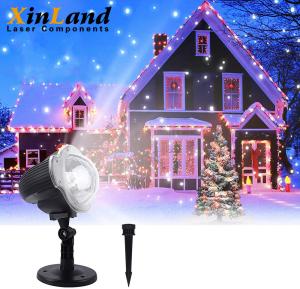 China Remote Control Christmas Snowfall Projector Lights White For Halloween Xmas Party on sale