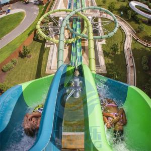 Wholesale Twist Aqualoop Water Slide Double Fiberglass Water Park Flume Pool Slide from china suppliers