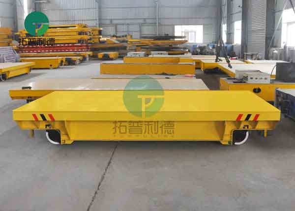 Machinery Plant Electric Heavy Duty Platform Transfer Motorized Rail Flat Cart