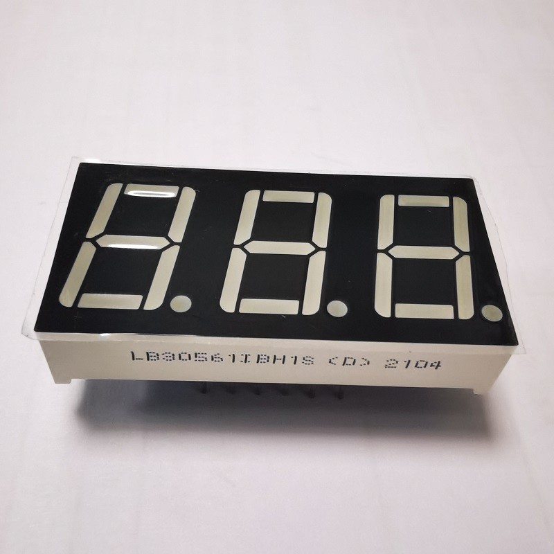 Common Cathode Ultra Bright Blue 7 Segment LED Display Triple Digit 0.56 inch