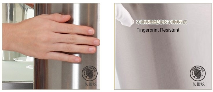 EKO Room Service Equipments Mute Trash Pedal Food Waste Bin with Inner Plastic Removal Recycle Bucket 812Ltr 24Ltr