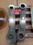 Yellow Excavator Track Link 3-Piece Forged Heat Treated Smooth